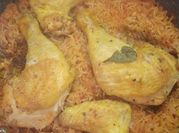 Una foto de pollo con azafran