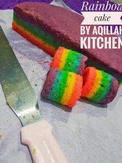 Foto resep Rainbow cake / Rainbow mini roll
