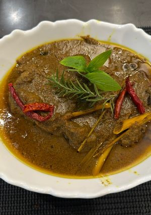 A picture of Indonesian Beef Rendang - Truely Perfect and Spicy :P.