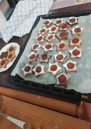 Diós csillagos linzer recept fotója