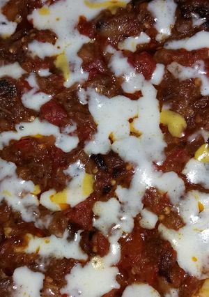 عکسی از دستور خوراک بادمجان🍆🍅
