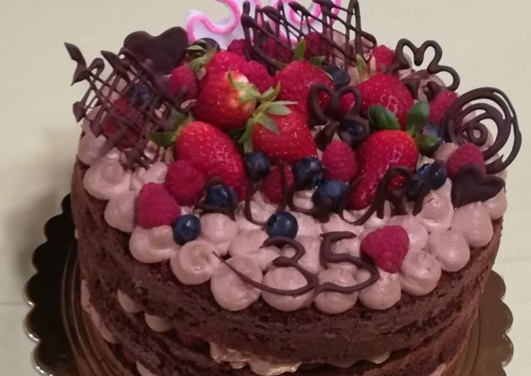 Steps to Prepare Favorite Naked cake al fondente