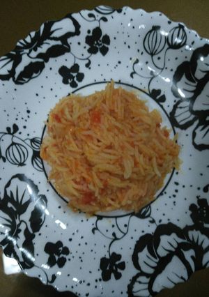 صورة لوصفة رز بالبصل والطماطم دايت