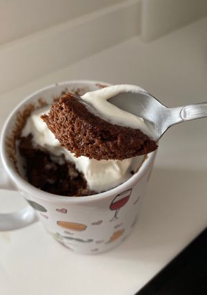 Una foto de Bizcocho de chocolate en taza