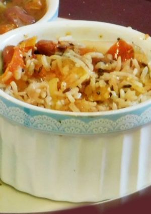 A picture of Rajma Chawal.