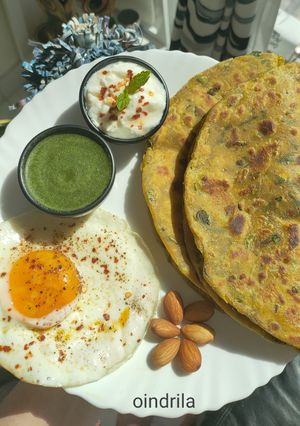 ছোলার ডাল স্টাফিং মেথি পরোটা(cholar dal stuffing methi porota recipe in Bengali) রেসিপির প্রধান ছবি