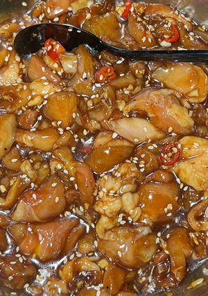 Foto resep Marinasi Daging Sapi / Ayam ala Raa Cha - Sweet & Spicy Chicken