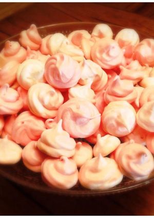 A picture of Home made meringue kisses.