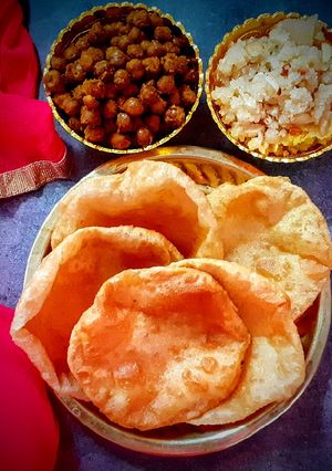 A picture of Durga Ashtami bhog.