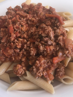Una foto de Salsa de tomate con carne picada - salsa boloñesa