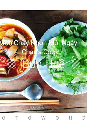 Hình của món Bún huế chay.