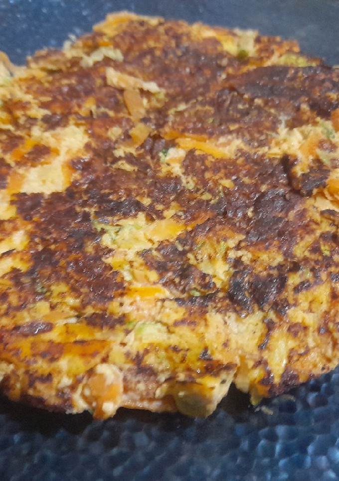 Una foto de Tortilla de zapallito y zanahoria