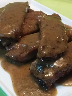 Una foto de Costillas al horno con ron miel