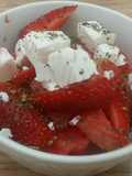 Water melon, strawberry & feta cheese salad
