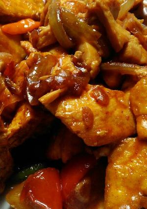 Foto resep Tumis ayam tahu kuning