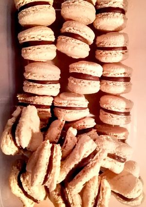 Kekszmacaron vegán csokis ganache-sal recept fotója