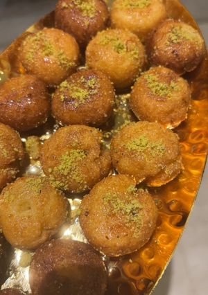 صورة لوصفة كرات السميد المحشيه