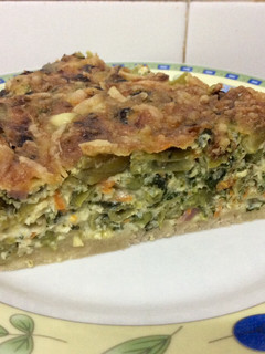 Una foto de Quiche de vegetales y pavo 🦃