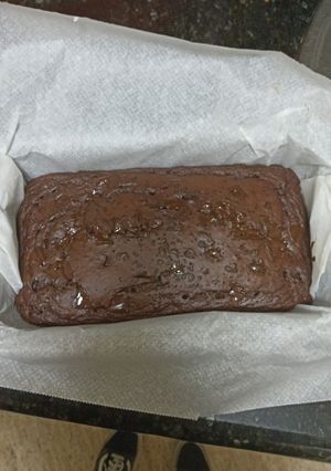 Una foto de Brownie de chocolate y plátano