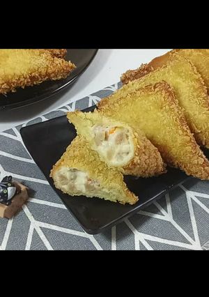 Foto resep Roti goreng isi ragout sosis keju