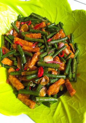 Foto resep Tumis Kacang Panjang Tempe
