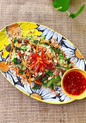 Hình của món Gỏi Dưa Leo Bò Khô.