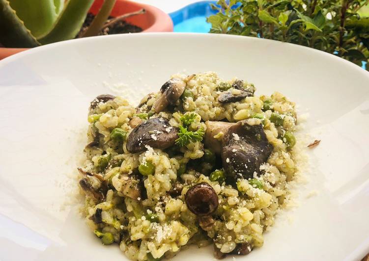 Risotto verde de setas