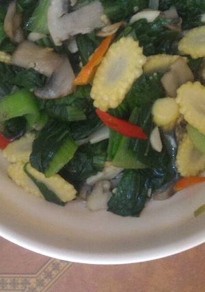 Foto resep Bok Choy Jamur Jagung 🍄🌽