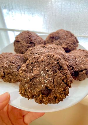 Una foto de Galletas de chocolate con lentejas y avena