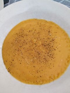 Una foto de Puré de puerros y patatas