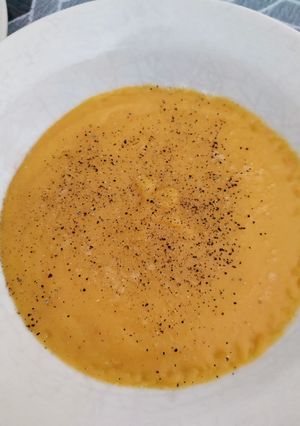 Una foto de Puré de puerros y patatas