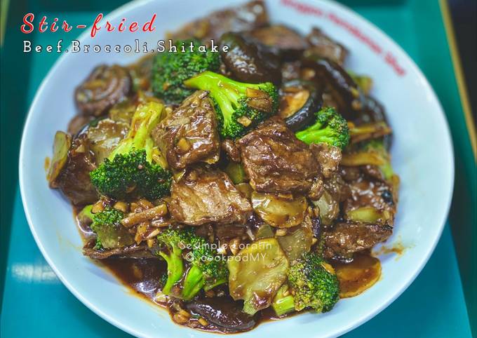 Resipi Stir Fried Beef Brokoli Cendawan Shitake Sos Tiram Oleh Sesimple Loralin Cookpad