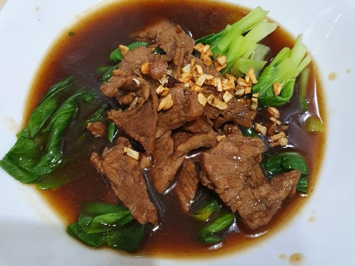 Langkah Gampang Menyiapkan Resep Pokchoy cah sapi yang Bisa Manjain Lidah