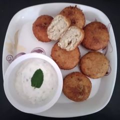A picture of Samak rice farali cutlet.
