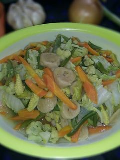 Foto resep Capcay putren bakso