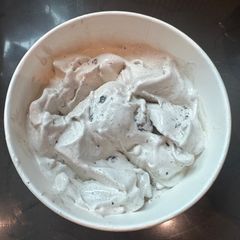 A picture of Quickest (and most delicious) cookies and cream ice cream - wow.