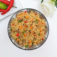 A picture of Orzo/ Rice Pasta Stir fry.