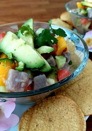 Una foto de Ceviche de atún con mango