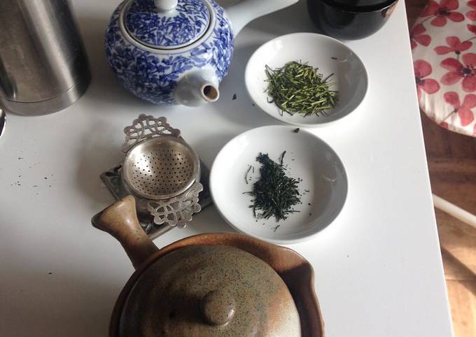Japanese green tea leaf - refreshed and revived again
