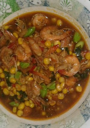 Foto resep Udang jagung pedas