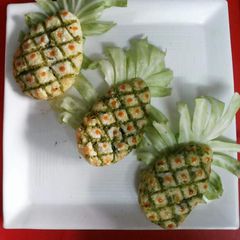 Pineapple Shaped Aloo Tikki A picture of Pineapple Shaped Aloo Tikki.