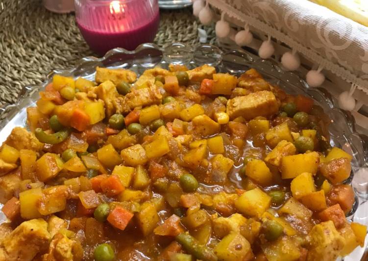 ايدام دجاج مع الخضاز