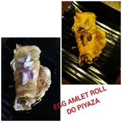 Egg omelet Roll Do piyaza A picture of Egg omelet Roll Do piyaza.