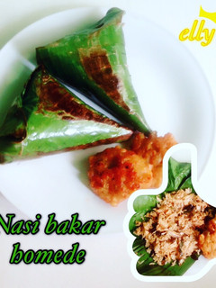 Foto resep Nasi Bakar Ayam Teri Kemangi (simple~homede)