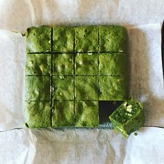 A picture of Matcha Green Tea Brownies.