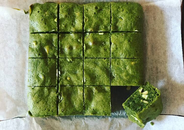 Recipe of Super Quick Homemade Matcha Green Tea Brownies