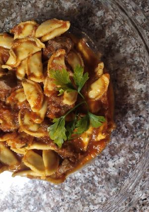 Una foto de Tortellini con tuco
