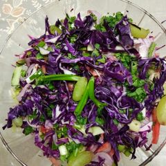 A picture of Purple cabbage salad.