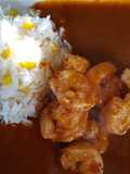 Camarones con naranja y chile chipotle
