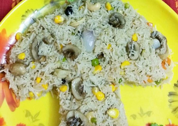 MAKE ADDICT!  How to Make মাশরুম পোলাও (mushroom pulao recipe in Bengali)